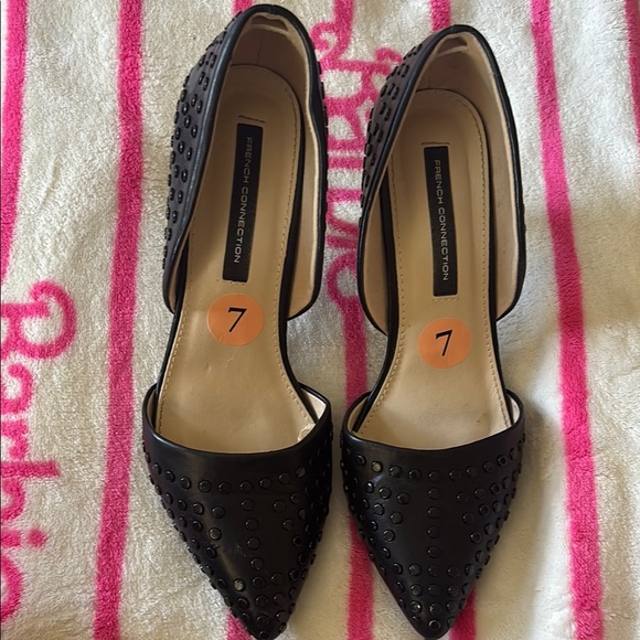French Connection Black Studded Women's Shoes - Picture 1 of 5